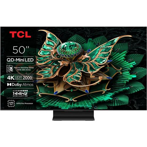 Téléviseur TCL 50C7K QLED 4K Ultra HD 50 pouces Smart TV Google TV Wifi