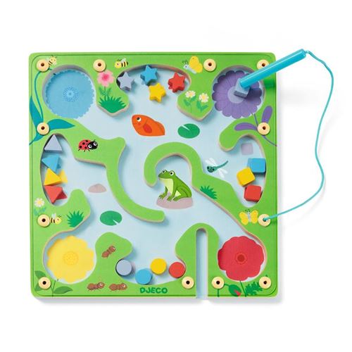 Djeco Jeu D'éveil Circuit Aimanté Formes Et Couleurs