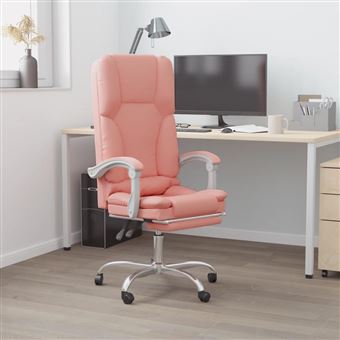 vidaXL Fauteuil de massage inclinable de bureau Rose Similicuir349681 - 1