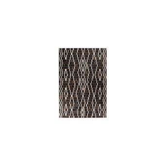 Tapis Fait Main en Cuir "Lavin" Noir & Blanc 120 x 170 cm - 1