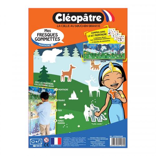 Gommettes - atelier fresque montagne à décorer - Cléopâtre