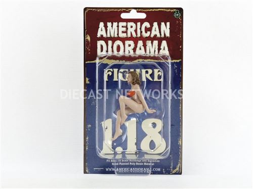 Voiture Miniature de Collection AMERICAN DIORAMA 1-18 - FIGURINES Calendar Girl Serie 2 - November - Orange - 38175