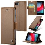 CaseMe Coque Pour iPhone 6 Plus/6S Plus Fermeture Portefeuille Magnétique Cuir PU Pour Carte - Marron