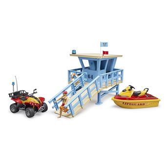 Bruder 62780 - Poste de secours bworld avec quad et scooter des mers personel - 1