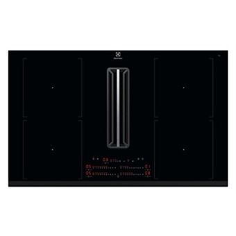 Electrolux KCC84450 - Table de cuisson à induction - 4 plaques de cuisson - Niche - largeur : 78 cm - profondeur : 49 cm - classe A+ - noir avec échappement en aval (extraction et recirculation)