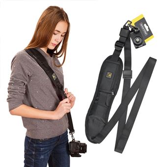 Caméra Rapide épaule ceinture noire sangle Sling Pour appareils photo  reflex DSLR Canon Nikon Sony