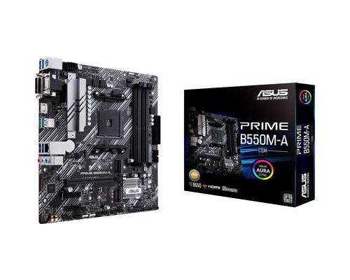 Asus PRIME B550M-A/CSM Carte mère Socket (PC) AMD AM4 Facteur de forme (détails) Micro-ATX Chipset de la carte mère AMD® B550