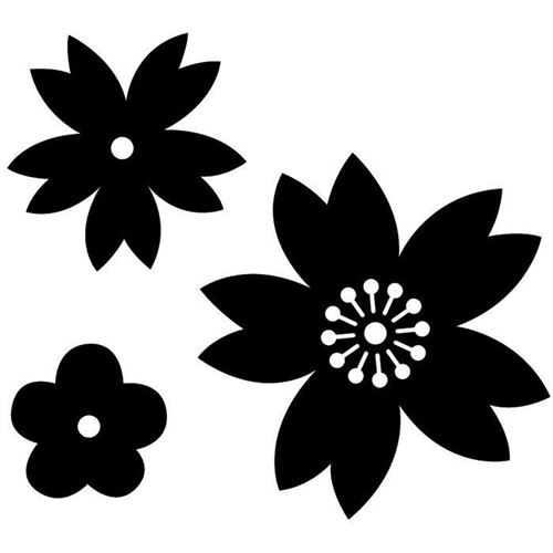 Matrices de découpe x 3 - Fleurs du Japon - Artemio