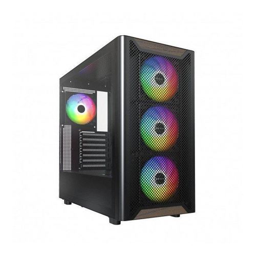 Boîtier PC - MONTECH - XR Wood - Midi-Tower - ARGB - Verre Trempé - Noir
