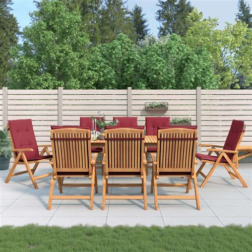 VIDAXL - Chaise de jardin - Teck - Pliable - 104 cm - Image 2