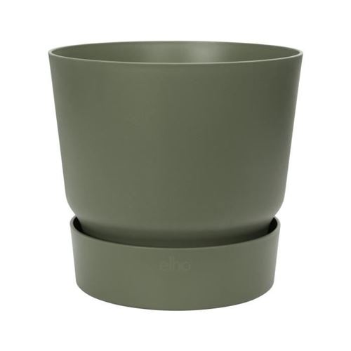 Elho Greenville Round Pot & Base LEAF GREEN 30cm NWT7033P