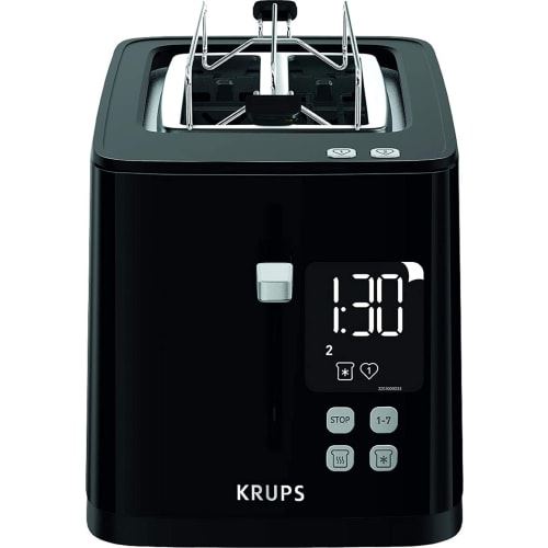 KRUPS KH320D50 My Memory Grille-pain numérique en acier inoxydable, 7  niveaux de brunissement avec réglage personnalisé, noir 