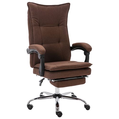 Non Communiqué Brun Vidaxl Chaise De Bureau Marron Tissu