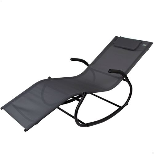 Chaise longue Aktive Noir 172 x 75 x 53 cm