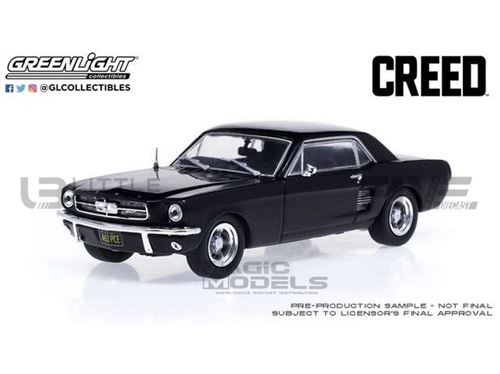 Voiture Miniature de Collection GREENLIGHT COLLECTIBLES 1-43 - FORD Mustang Coupe - 1967 - Black - 86615