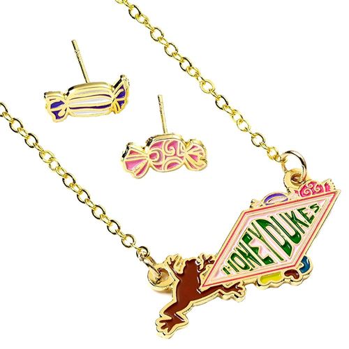 Ensemble collier et boucles d'oreilles avec logo Harry Potter Honeydukes - 3.5cm (W) x 1.5cm (H) État correct - N/A reconditionné disponible sur Fnac