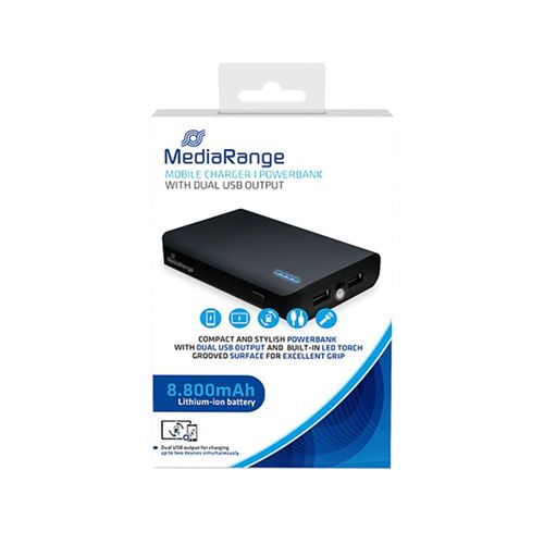 Batterie externe 8.800 mAh MediaRange Chargeur mobile - MR752