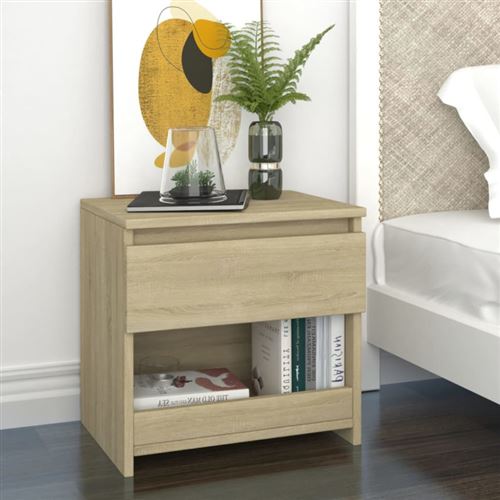 vidaXL - Table de chevet - Chêne - 40x30x39 cm - Image 3