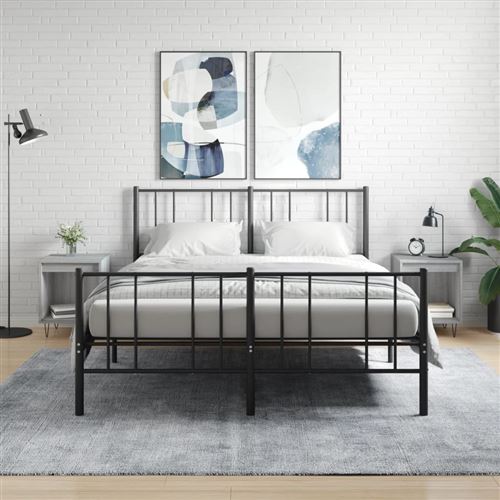 Vidaxl Gris - Tables De Chevet Sonoma 2 Pcs - Image 3