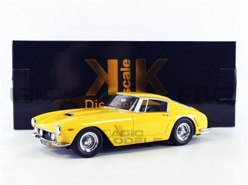 Voiture Miniature de Collection KK SCALE MODELS 1-18 - FERRARI 250 SWB Passo Corto - 1961 - Yellow - 180762Y