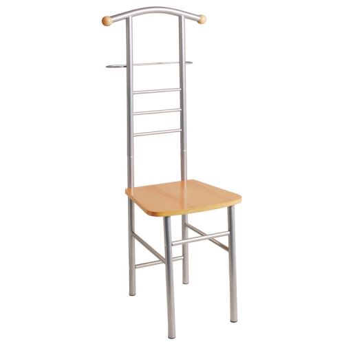 Valet de nuit / Chaise Acier laqué/Bois Hauteur 119cm MOUNT - Hêtre