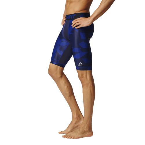 Adidas - Cuissard adidas Techfit Chill Print - XS - violet/imprimé