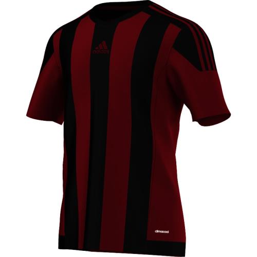 Adidas - Maillot adidas Striped 15 - 5/6 ans - rouge puissant/noir