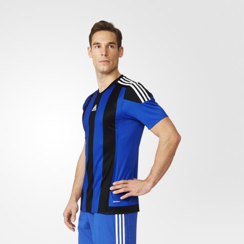 Adidas Striped 15 bleu vif/noir/blanc 7/8 ans Maillot Adulte Homme