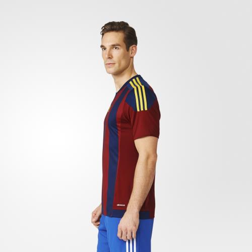 Adidas - Maillot adidas Striped 15 - 9/10 ans - bordeaux/bleu nuit/jaune