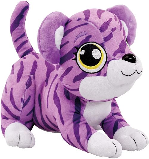 Animagic - My Cuddly Tiger (Purple) Peluche Peluche Jouet pour Enfants avec Des Sons