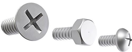 Qualy Design - Patères vis Screw collection (Lot de 3) Argent