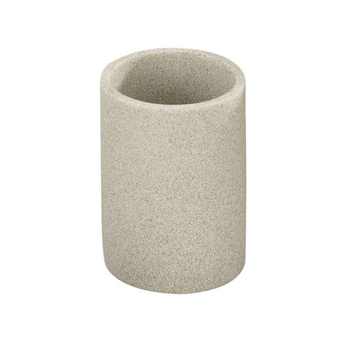 Gobelet de salle de bain design nature Vico - Beige