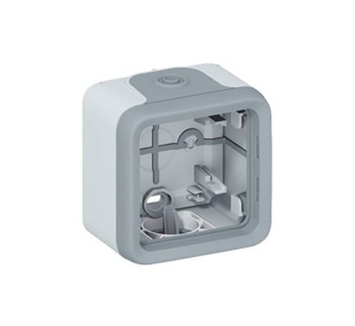 Boîtier à embouts Plexo IP55 - 1 poste pour repiquage facilité - Gris