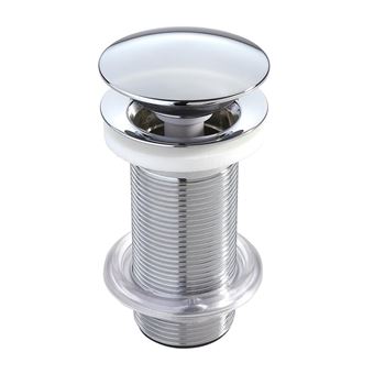 Bonde Laiton Clic Clac Sans Trop Plein Pour Lavabo Chrome