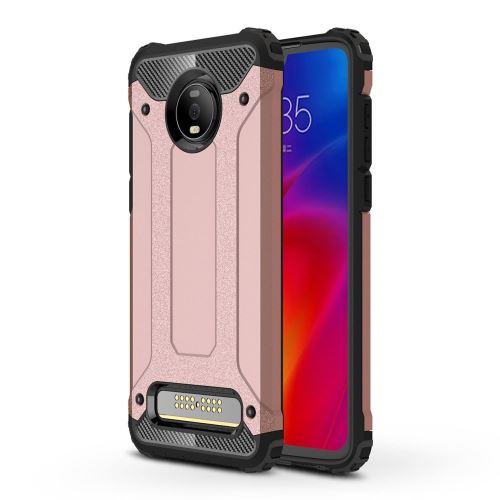 Coque en TPU armor guard combo or rose pour votre Motorola Moto Z4 Play