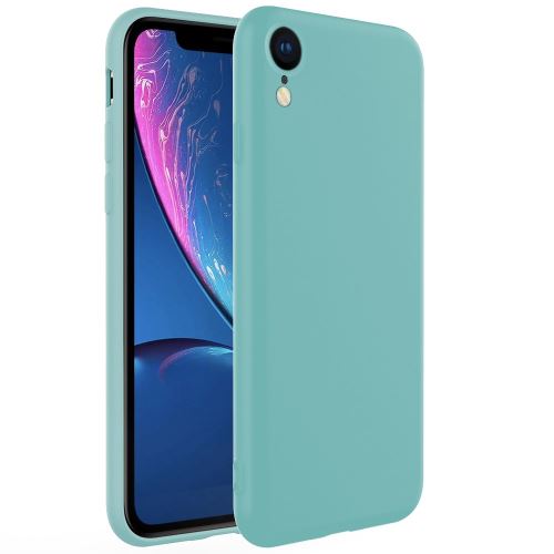 Coque en silicone anti-goutte cyan pour votre Apple iPhone XR