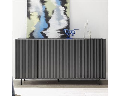 Bahut 4 portes design gris VERONA 2