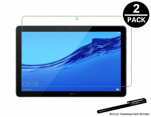 [2pack] Film de protection 2.5D Verre trempé 0.33 mm Huawei MediaPad T5 10.1'' avec Stylet Toproduits®