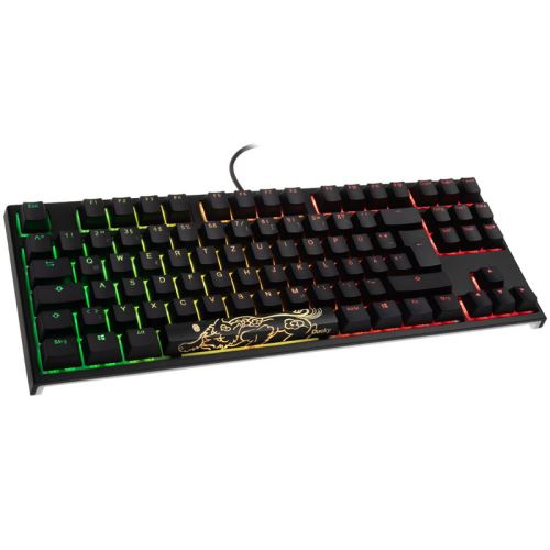 ducky ducky one 2 tkl pbt gaming clavier, mx-red, rgb led - noir noir