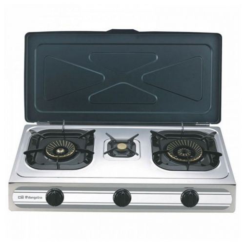 réchaud à gaz Orbegozo FO3500 Acier inoxydable (3 Cuisinière)