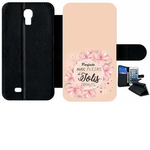 Etui À Rabat Samsung Galaxy S4 Parfaite Avec Pleins De Jolis Defauts Fleurs Fond Rose 2