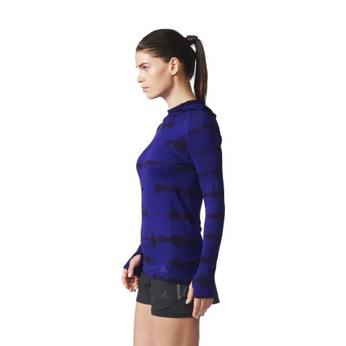 Adidas - T-shirt à capuche femme adidas Primeknit - XS - bleu marine/bleu marine