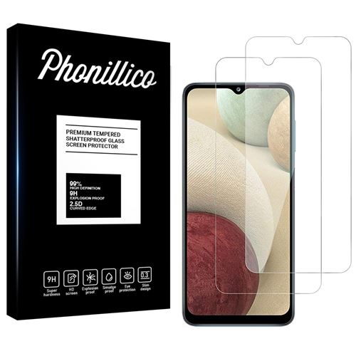 Verre Trempé pour Samsung A12 [Pack 2] Film Vitre Protection Ecran Ultra Resistant Phonillico®