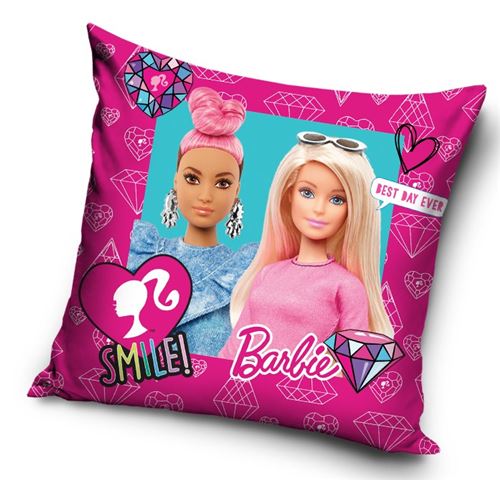 Barbie coussin filles 40 cm polyester rose