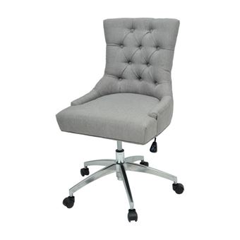 Aleria Fauteuil De Bureau Tissu Gris Clair L 58 X P 60