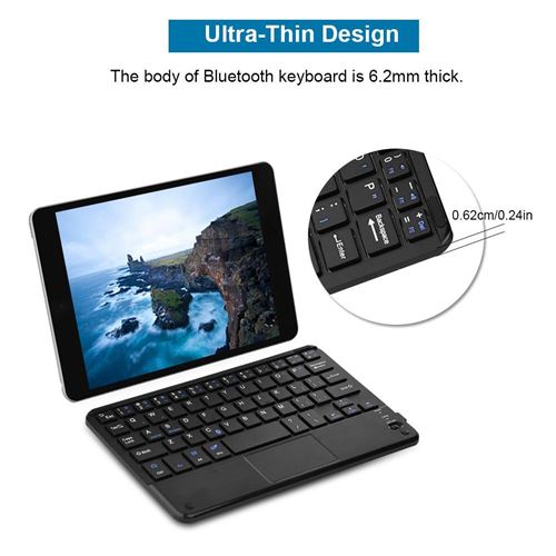 Pavé Numérique Bluetooth 22 Touches - Compatible PC, Mac, IOS, Android - Silencieux, Portable - Portée 10 M