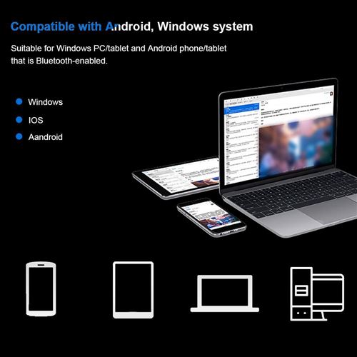 Clavier GENERIQUE Clavier Bluetooth sans fil ultra-fin avec pavé tactile  pour tablette PC Android Windows