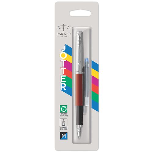 Parker Jotter Originals stylo plume finition classique pointe moyenne Fourniture scolaire encre - vue 1