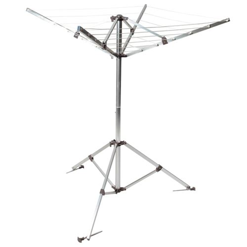 Camp Gear Droogmolen met voet aluminium grijs 15 m 6415182