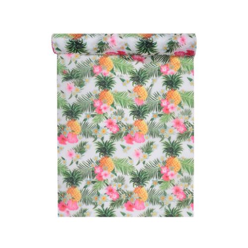 chemin de table tropical multicolore 5m